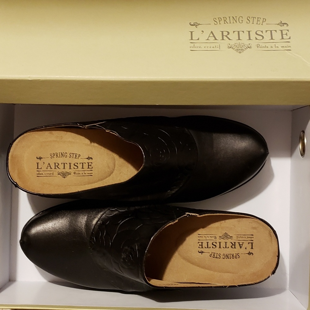 Leather Clogs (Spring Step)